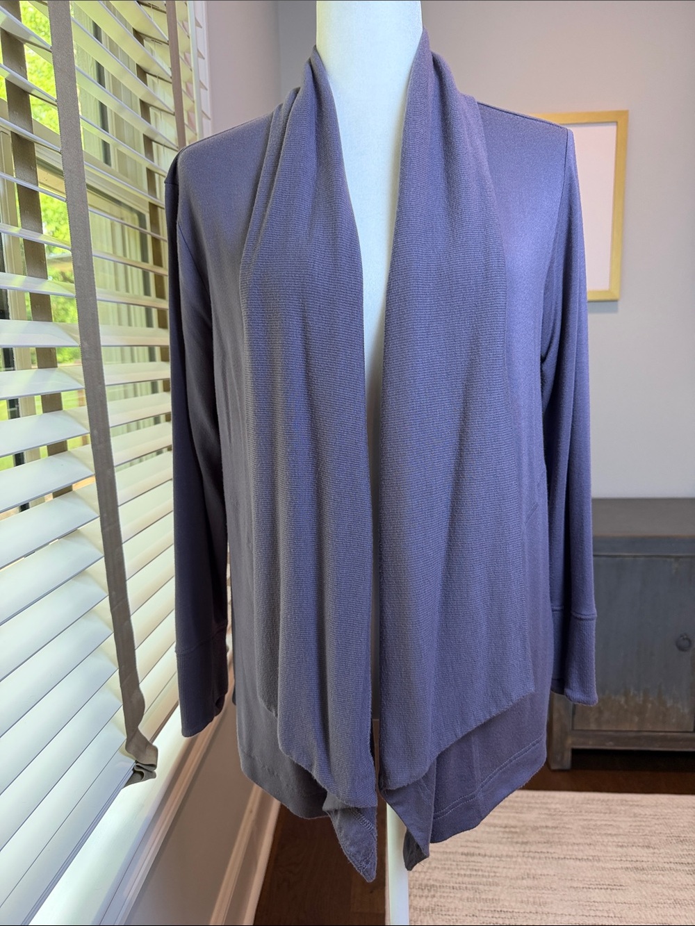 Athleta Pranayama Purple Draped Open-Front Wrap Cardigan. Size Small.